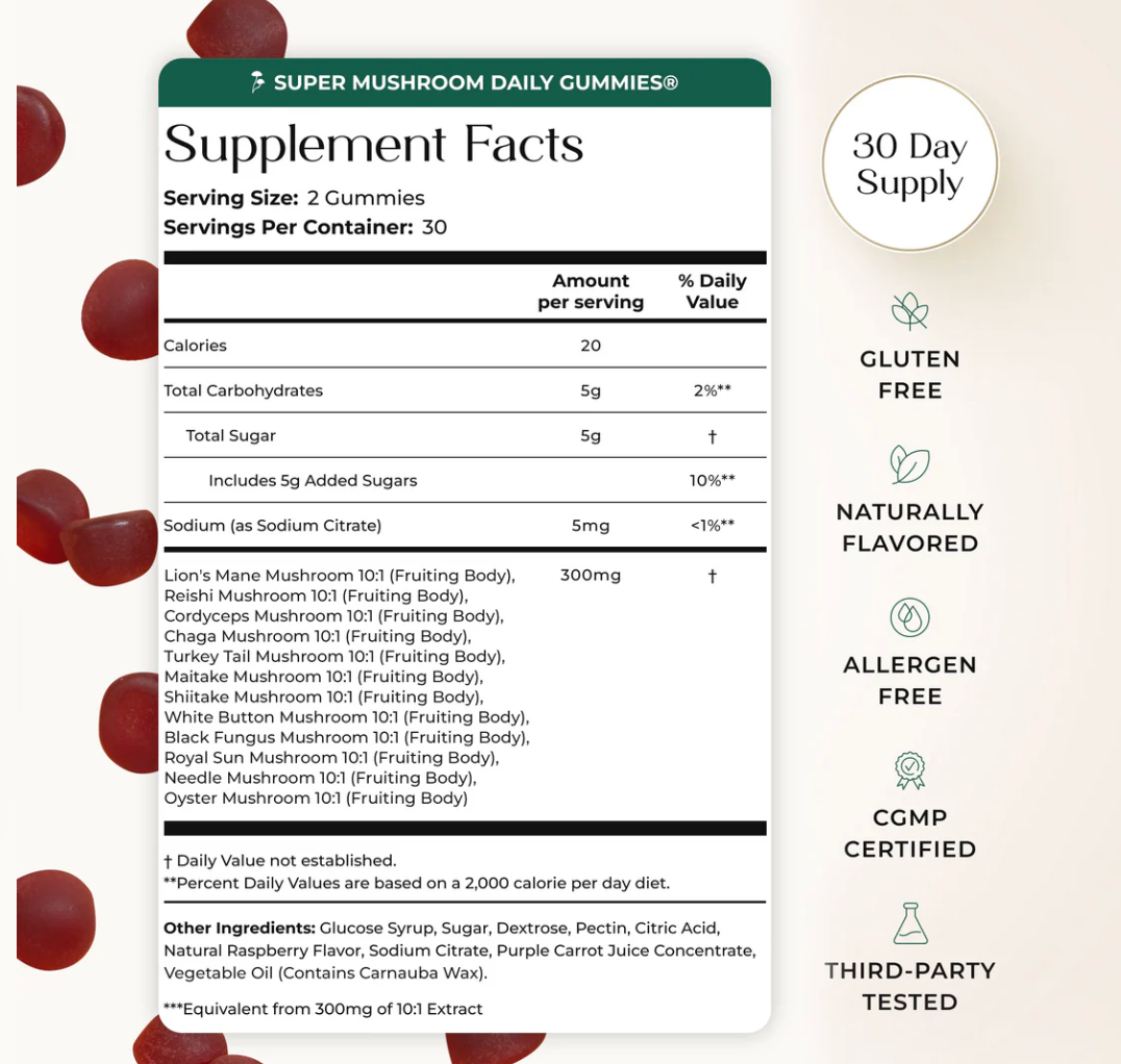 Super Mushroom Daily Gummies
