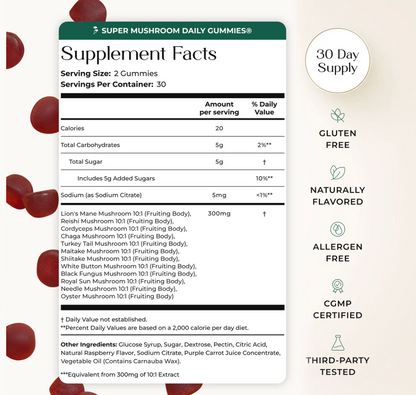 Super Mushroom Daily Gummies