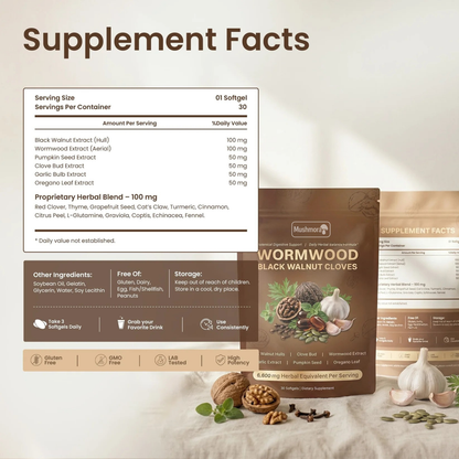 Wormwood Black Walnut Softgels