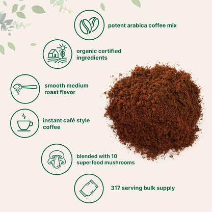 Organic Instant 10 in 1 Mushroom Coffee Powder