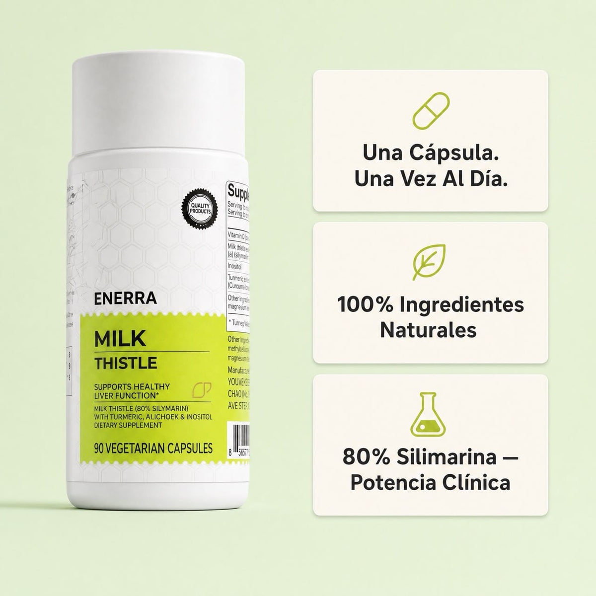 Cardo Mariano Detox Hepático — Fórmula con 80% de Silimarina