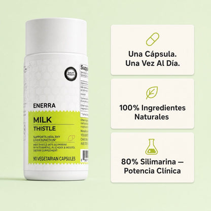 Cardo Mariano Detox Hepático — Fórmula con 80% de Silimarina