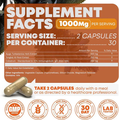 Turkesterone & Tongkat Ali - Testosterone Capsules
